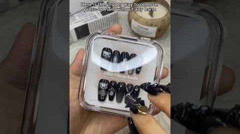 Would the sticky tabs harm your natural nails? Of course not! #pressonnails #nails #handmadenails