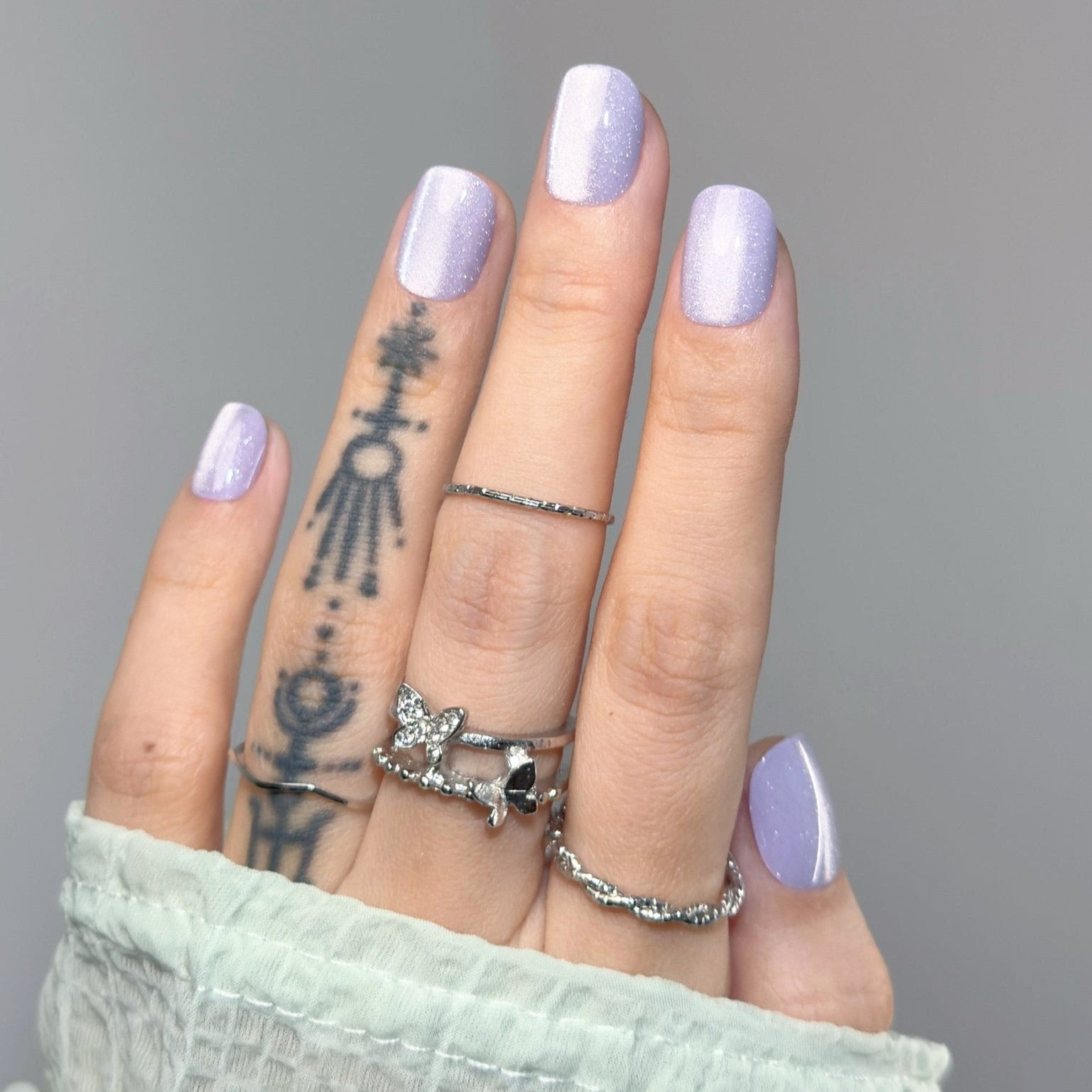 Purple Bling,Ellie Vincy Press on Nails, Square,Solid color, Purple press on nails,30 pcs, False nails,Reusable,Glue on nails,Sticky on nails,Pop on nails