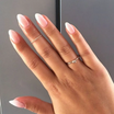 Baby Boomer Almond,Ellie Vincy Press on Nails,Short  Almond,, Beige press on nails,28 pcs, False nails,Reusable,Glue on nails,Sticky on nails,Pop on nails