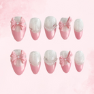 Almond Pearls | Handmade Nails,Ellie Vincy Press on Nails,Short, Medium  Almond,Floral, Cute,Handmade Red, Orange, Yellow, Pink, White press on nails,10 pcs, false nails,reusable,glue on nails