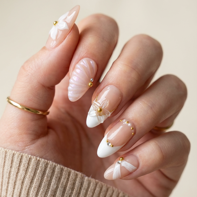 White Daisy – Ellie Vincy Nails