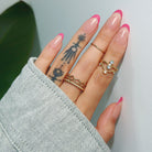 Pink French Tip,Ellie Vincy,  Almond,French tip, Pink press on nails,28 pcs, false nails,reusable,glue on nails