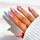 Bubblegum,Ellie Vincy Press on Nails,Short  Almond,Solid color, Purple, Pink press on nails,24 pcs, false nails,reusable,glue on nails