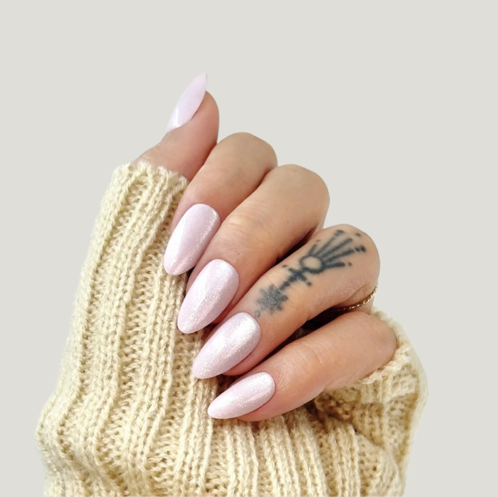 pink nails, light pink nails, pink glitter nails, short pink nails, pink cat eye, press-on nails, press ons,