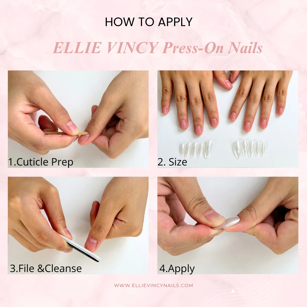 Ellie Vincy Press on Nails-Ellie Vincy Short Oval Press on Glue on ...